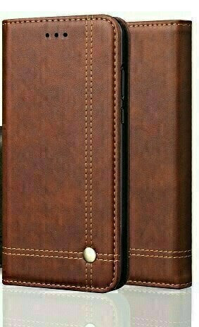 Vintage Real Leather  brown Wallet Flip Case For apple iPhone 12 pro