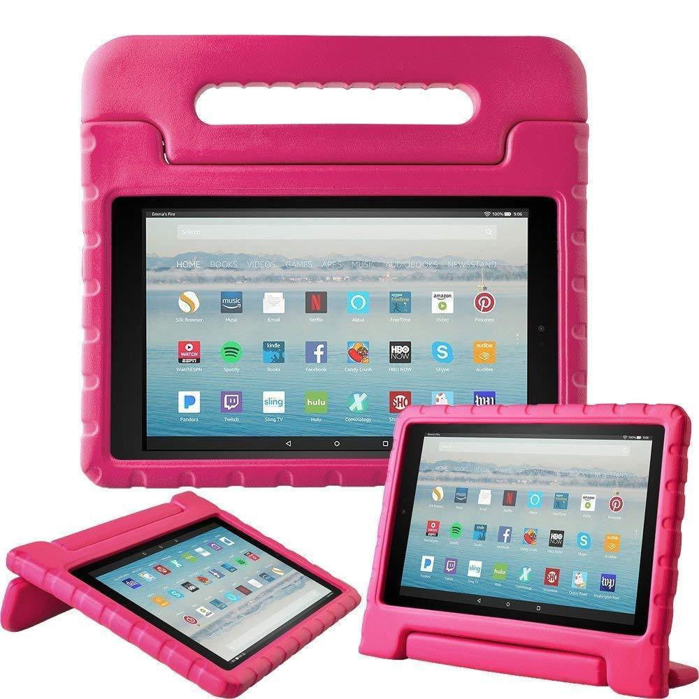 Pink Eva  Kids Shockproof Handle Case Amazon Kindle Fire HD 10 5th Gen