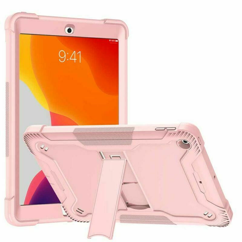Rose gold iPad 10.2 7th Generation 2019 Heavy Duty Shockproof Rugged Case Cover Stand