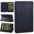 Black Leather Tablet Stand Cover for Amazon Kindle Fire HD 7 5th Gen 2015