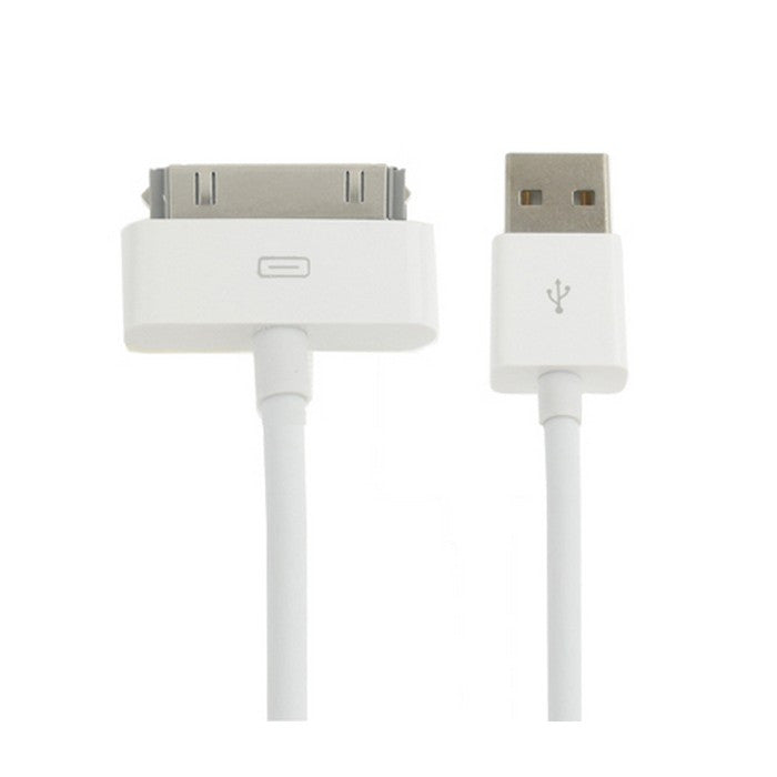 1M White USB Charger/Data/Sync Cable for iPhone or iPod (iPad Sync Only)