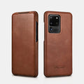 Samsung S20 Ultra curved edge vintage leather case - Brown