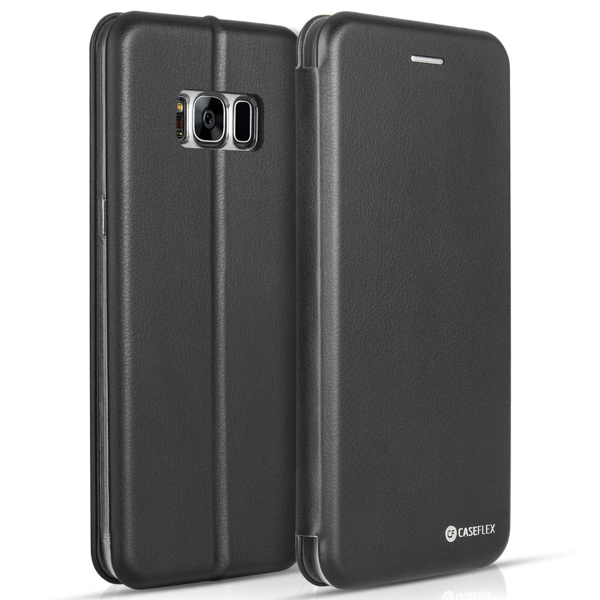 Caseflex Samsung Galaxy S8 Plus Snap Wallet Case - Black (Retail Box)