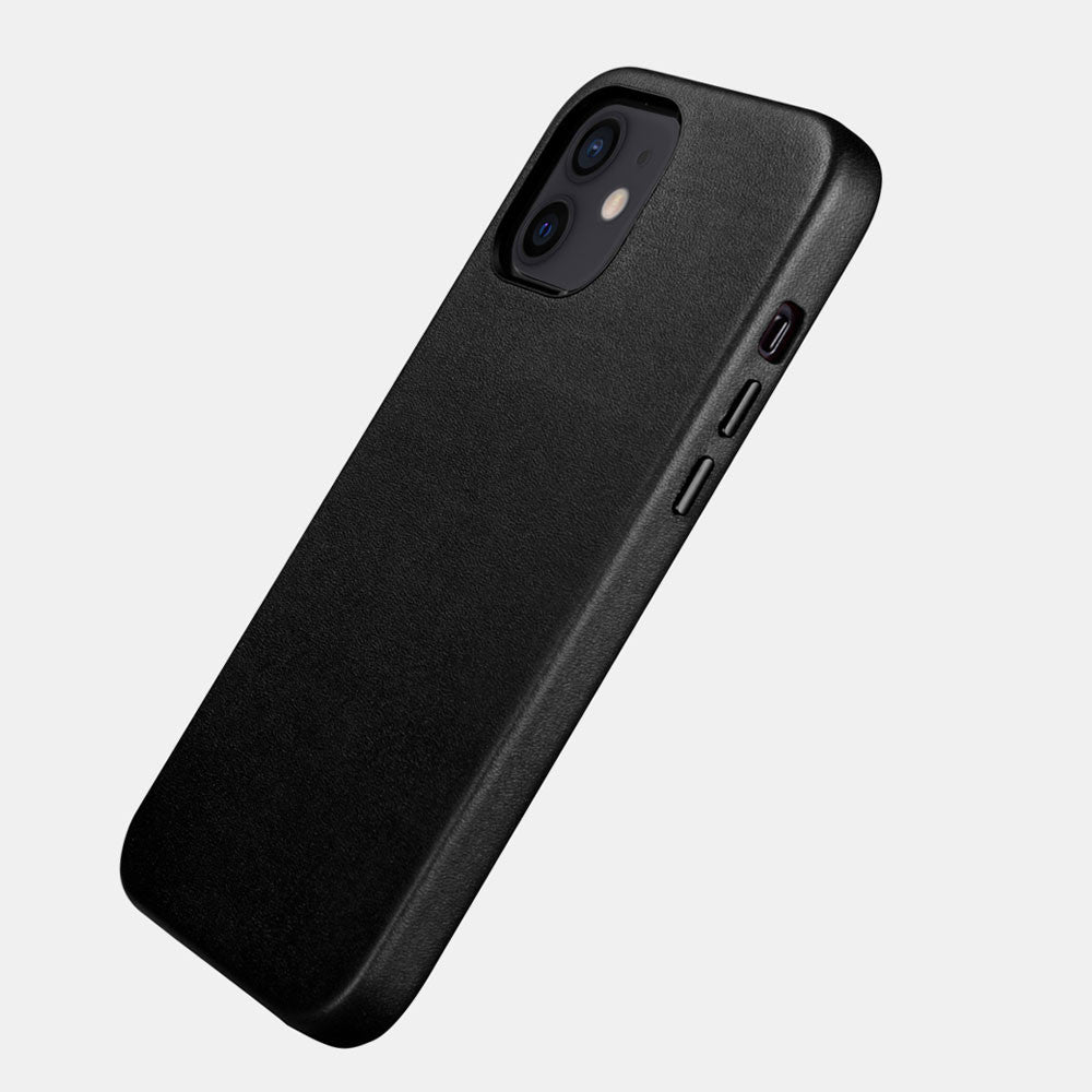 iPhone 12/12 Pro Leather Full Body Protection Case with Magsafe - Black