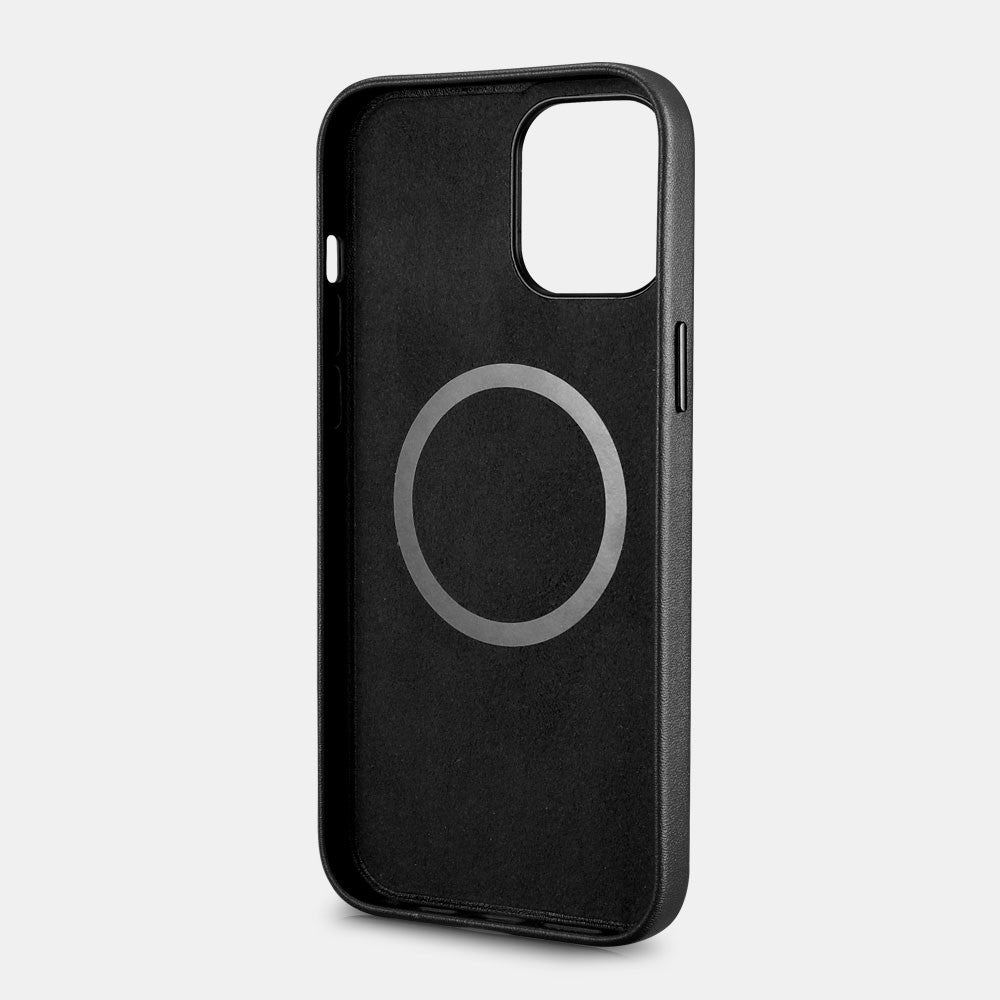 iPhone 12/12 Pro Leather Full Body Protection Case with Magsafe - Black