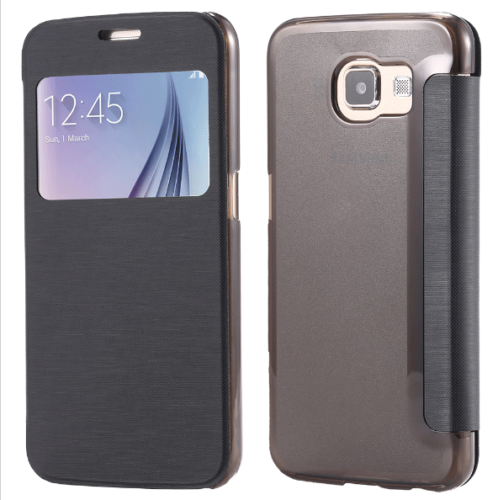 Samsung Galaxy S6 Window View Case Cover - Black