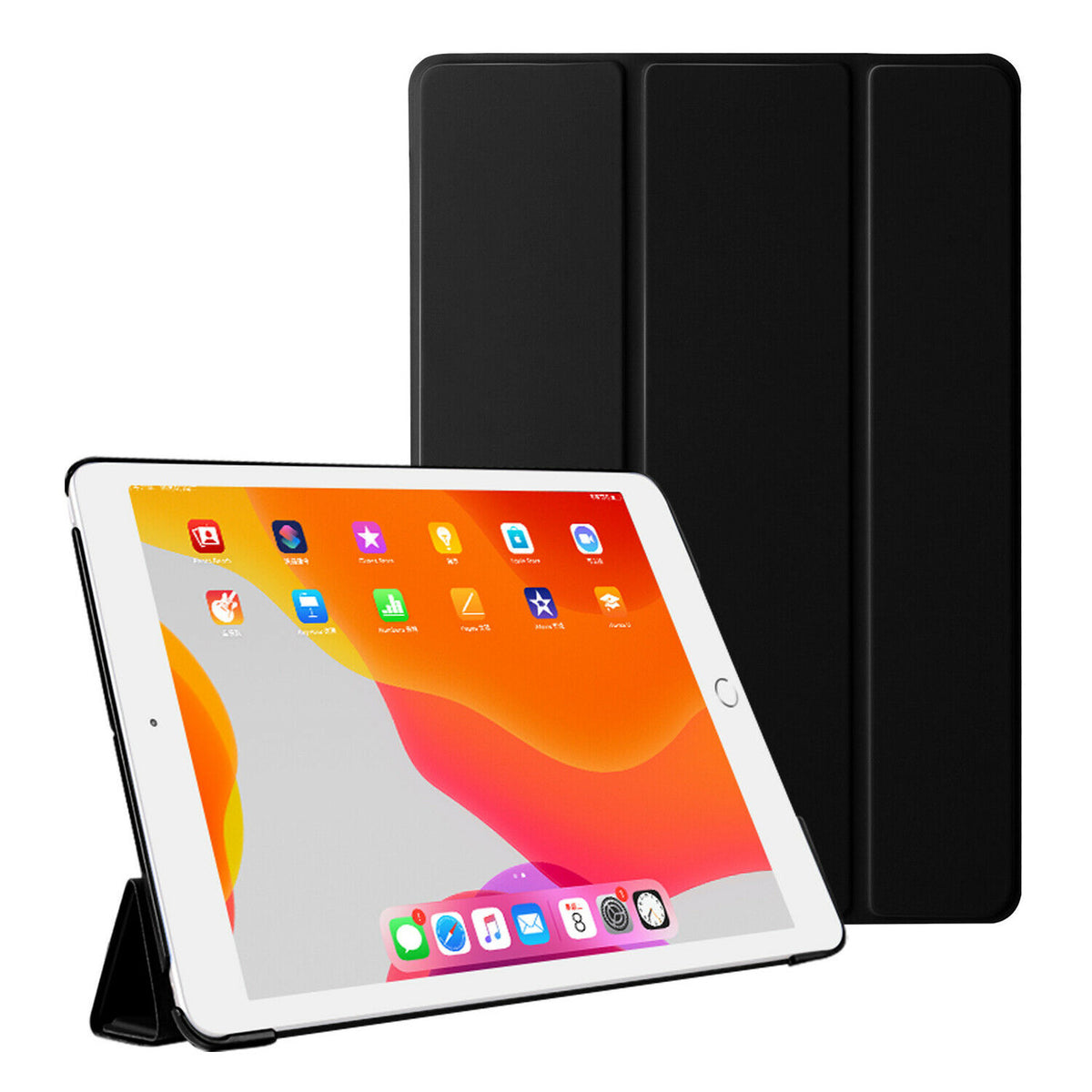Apple iPad 10.2 (7th Generation) 2019 BlackTri Foil Stand Case