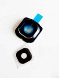 Samsung Galaxy S6 Edge Glass Camera Lens Cover Frame Part - Blue