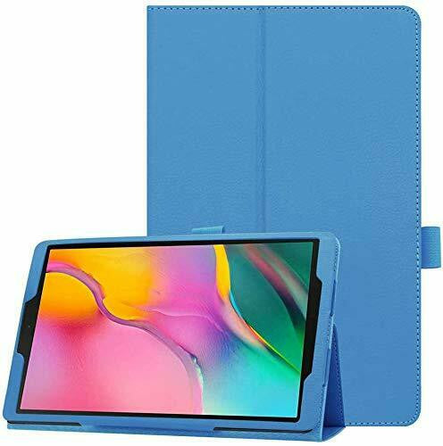 Samsung Galaxy Tab A 10.5 SM-T590 T595 Sky Blue Leather Tablet Stand Flip Cover