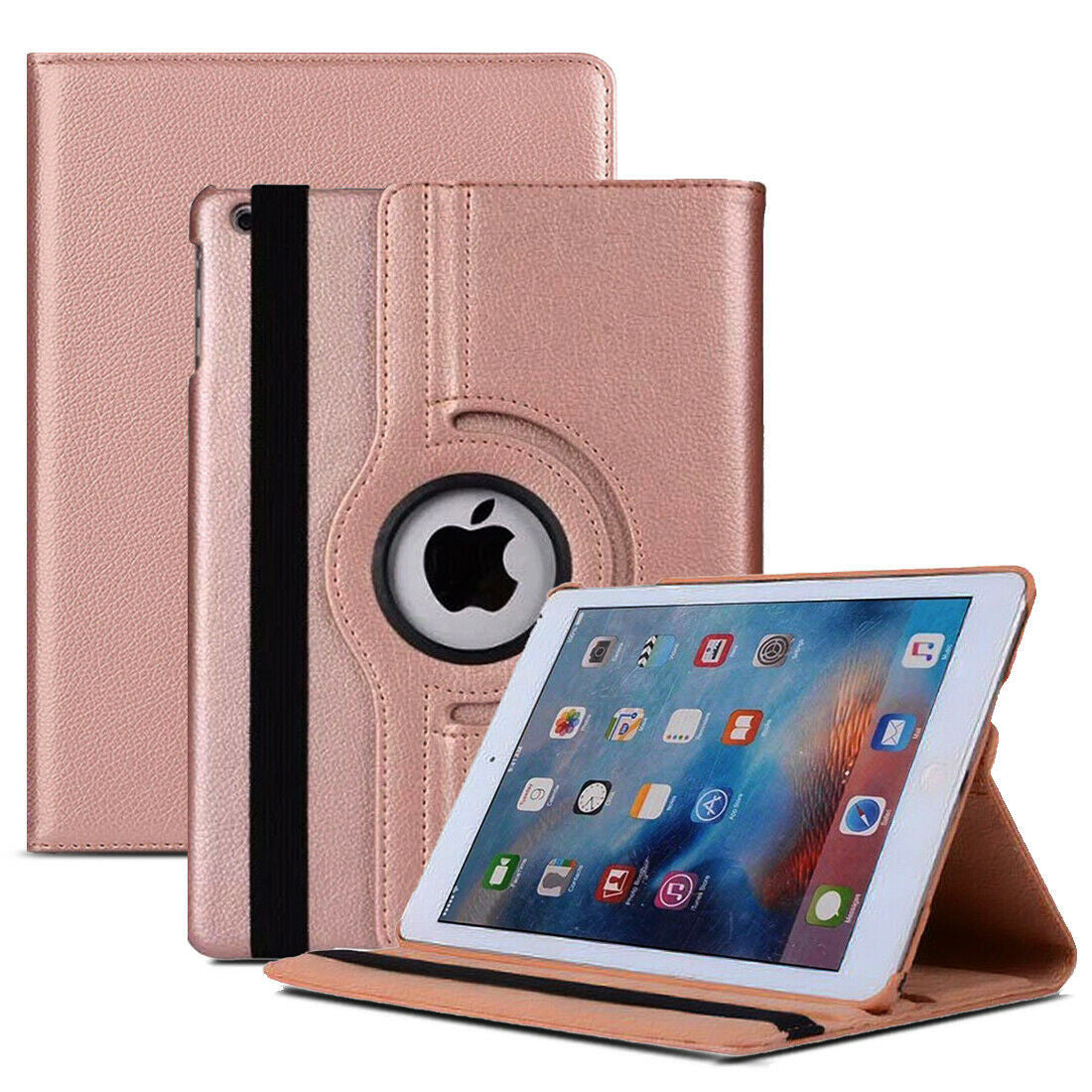 Rose Gold PU Leather 360 Rotating Case for iPad  10.2 8th Gen 2020