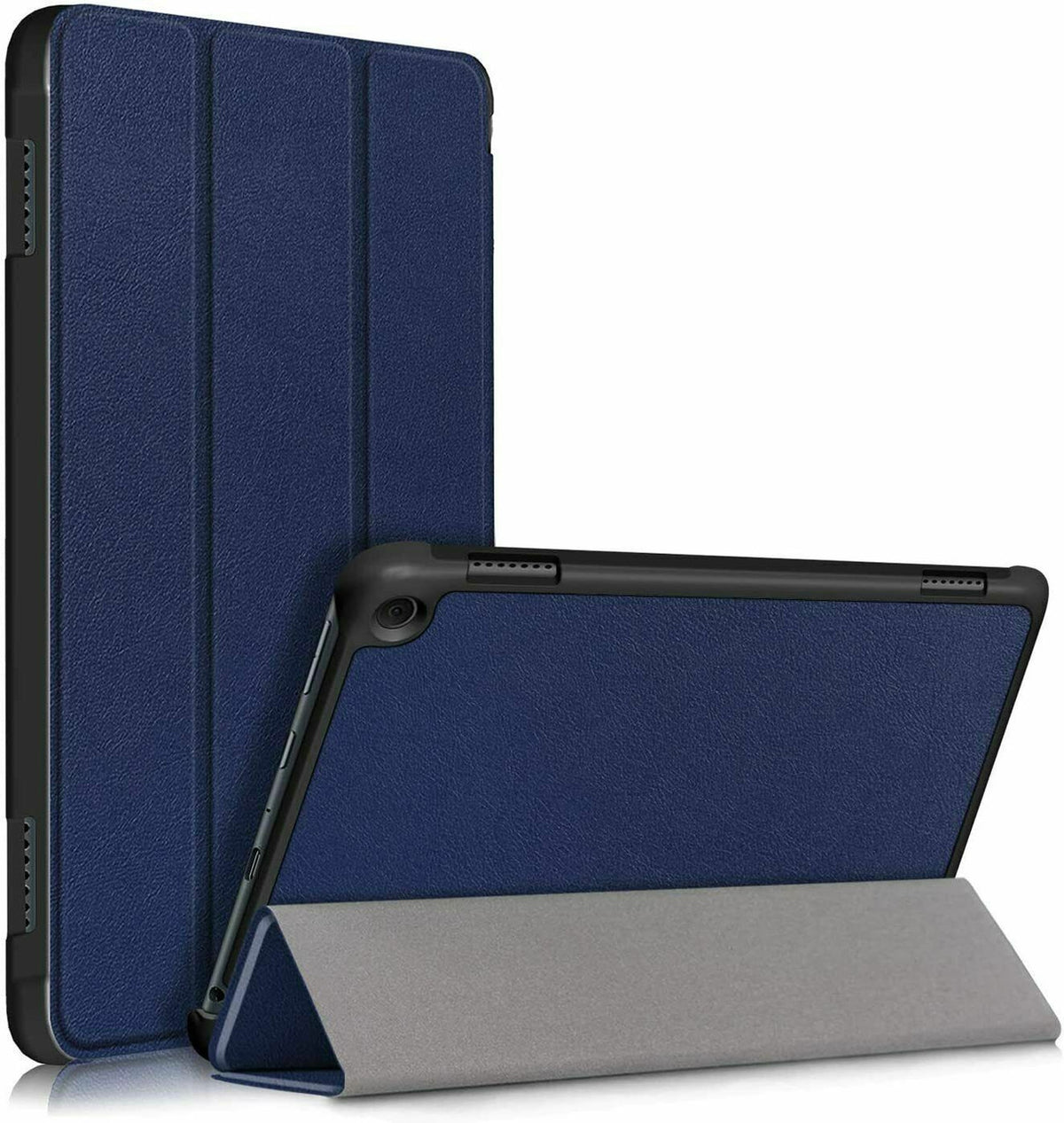 Amazon Kindle Fire HD 8 (2018) Tri Foil Blue Smart Slim Leather Case (7th & 8th Generation)
