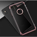 iPhone 7 TPU Gel Crystal Clear Rose Gold  Back Case