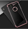 iPhone 8 TPU Gel Crystal Clear Rose Gold  Back Case