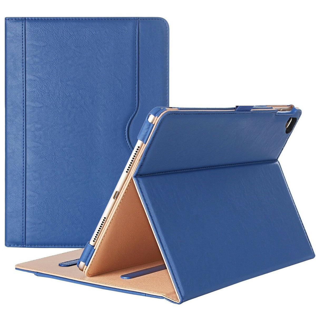 iPad  9.7(2017) Leather magnetic Smart Stand Case Navy Blue Cover