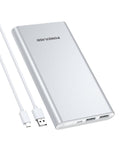 Portable 10000mAh Battery Fast Charger Power Bank Dual USB For iPhone iPad type c phone