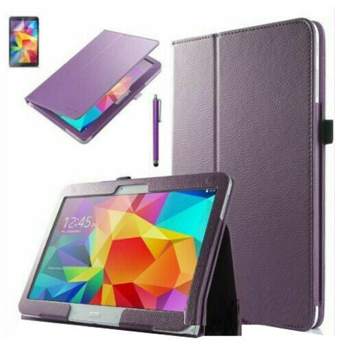 Samsung Galaxy Tab 3 10.1 P5200/P5210 purple Leather Tablet Stand Flip Cover
