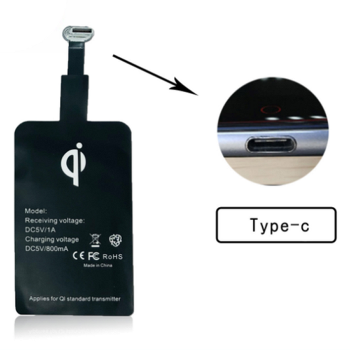 Black Lite QI Wireless Charger pad and Qi receiver  for Google pixel 4a
