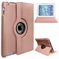 Rose Gold PU Leather 360 Rotating Case for iPad Air 2(2014)