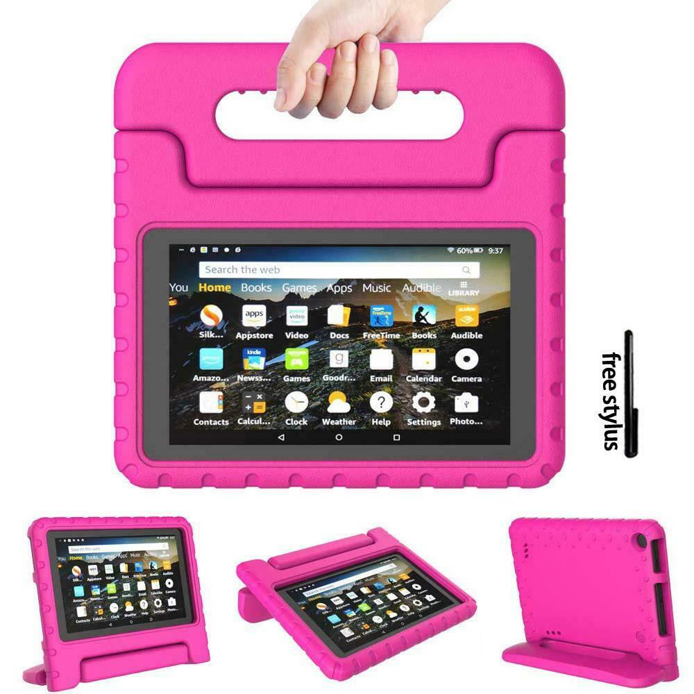 Kindle fire HD 8(2018) 8th Generation Kids Rose Builder Shockproof Eva Foam With Alexa Stand Case