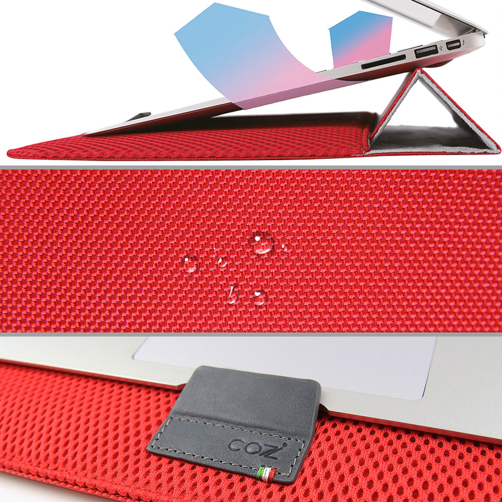 Cozistyle Universal/MacBook Air/Macbook pro/ iPad Pro 12.9 /Ultrabook 13" Stand Sleeve - Red