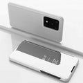 Samsung Galaxy S20 Silver Mirror Flip Stand Phone Case