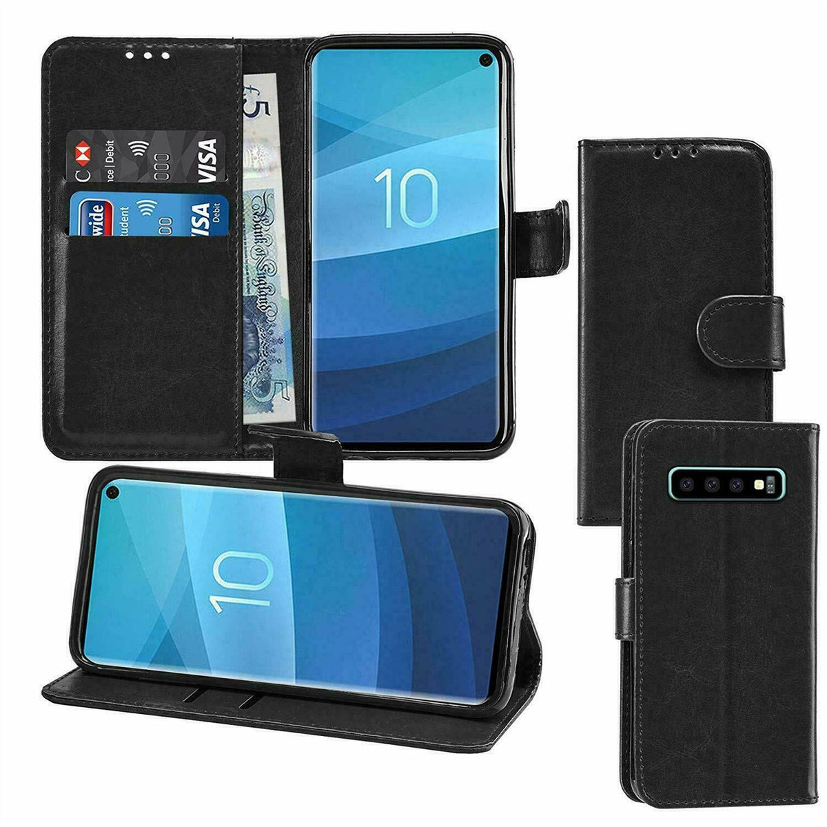 Samsung Galaxy S8 Plus - Leather Wallet Flip Case Cover