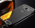 Samsung Galaxy S8 Aluminium Metal Bumper Mirror Hard Back Case Cover - Black