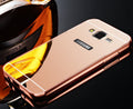 Samsung Galaxy S8 Plus Aluminium Metal Bumper Mirror Hard Back Case Cover - Rose Gold