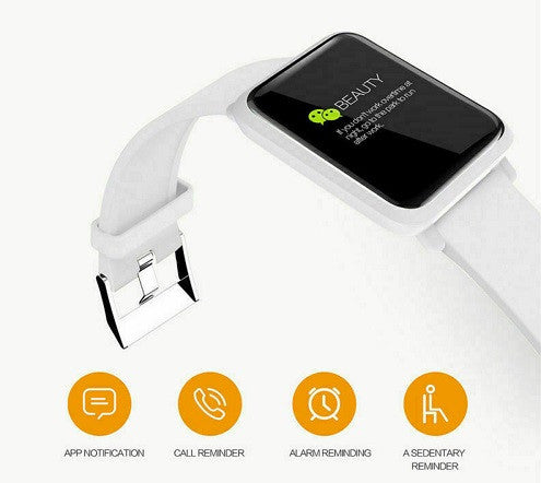 White Smart Watch for  Sport Running  Pedometer Monitor for  Android