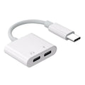 2in1 USB Type-C USB-C Headphone Jack Audio DAC Splitter Adapter PD Fast Charging