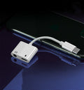White 2IN1 Type C to 3.5mm Audio Headphone Adapter For Samsung S21 S21ultra